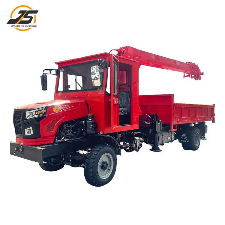 Four-Wheel Drive Truck Crane 50 Ton Loading Four-Wheel Wheel Lifting Transport Dump Tree Crane Engine Pump Motor Gearbox
