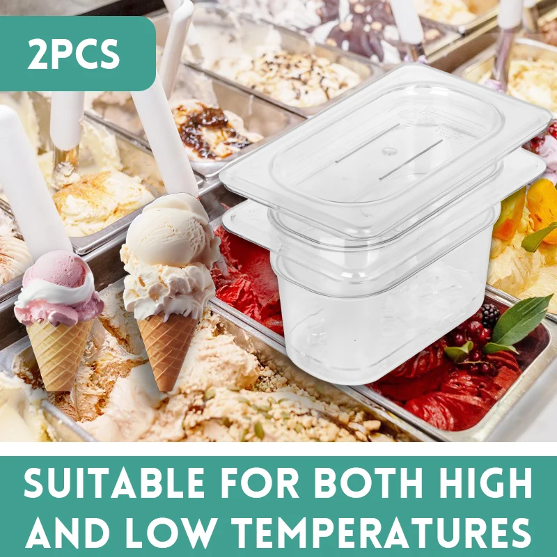 New Design Food Stall Polycarbonate Food Container Gastronome Trays PC Gn Pan With Lid With Cover For Home Kitchen Hotel