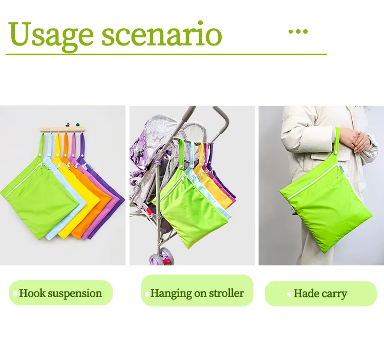 Ananbaby Leak Proof Anti Dirt Portable Swimsuit Travel Carry Bag Economical Eco Diaper Wet Bags Waterproof