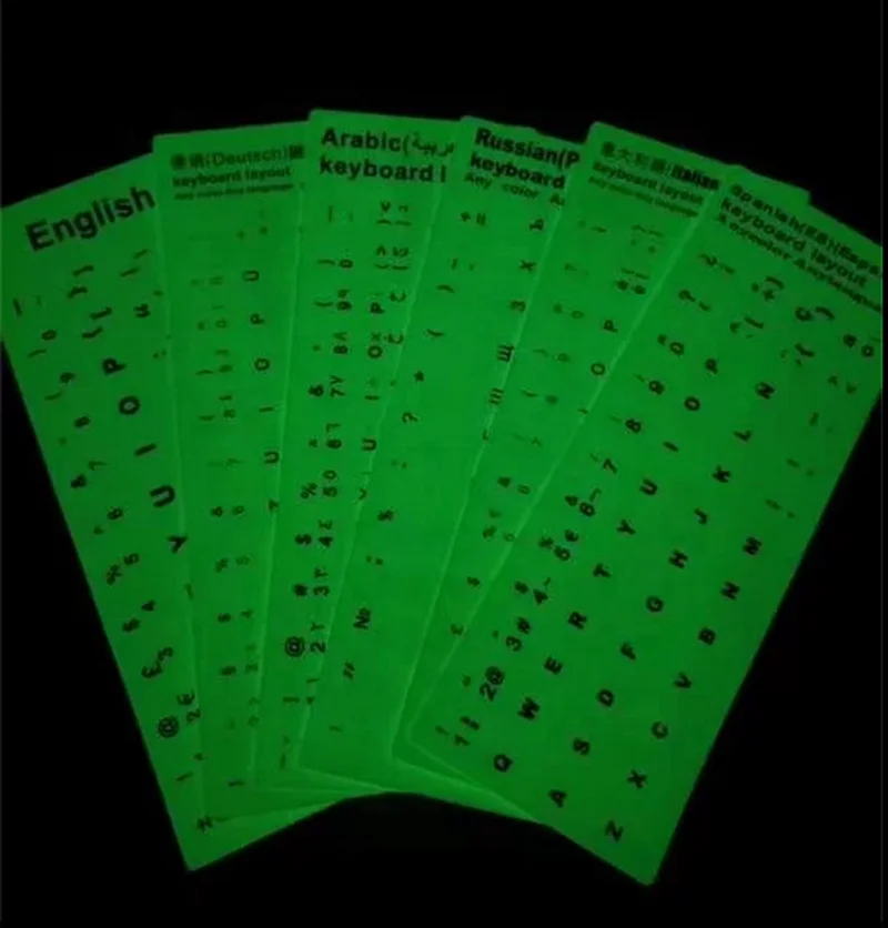 Легкая наклейка для клавиатуры, Сильная Липкость для русского/английского/французского/корейского/арабского/испанского ПК/ноутбука/клавиатуры ноутбука