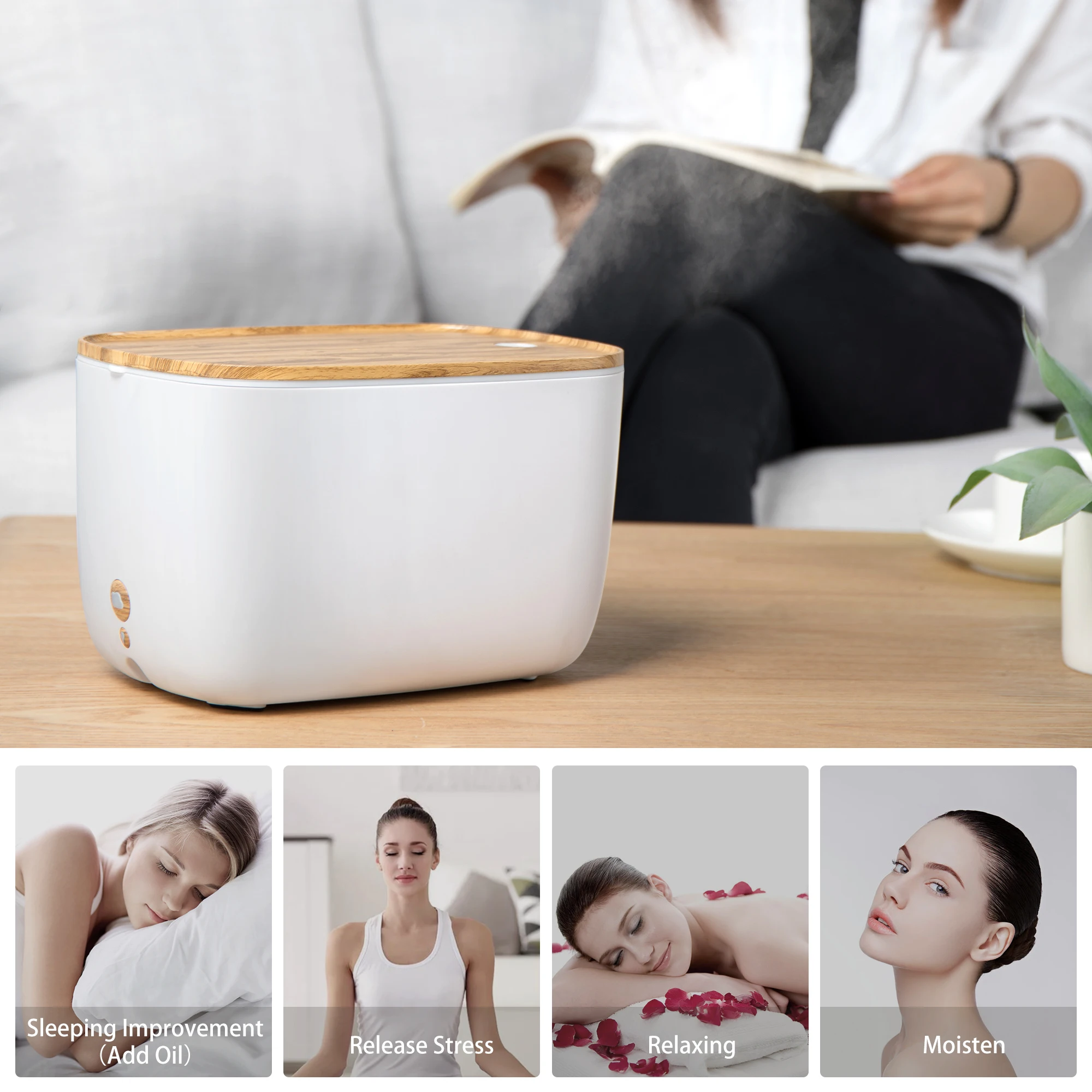 
1800 ml Aroma Humidifier Diffusers Ultrasonic Air Essential Oil Humidificador 7 Color LED Aroma Diffusor Aromatherapy For Home 