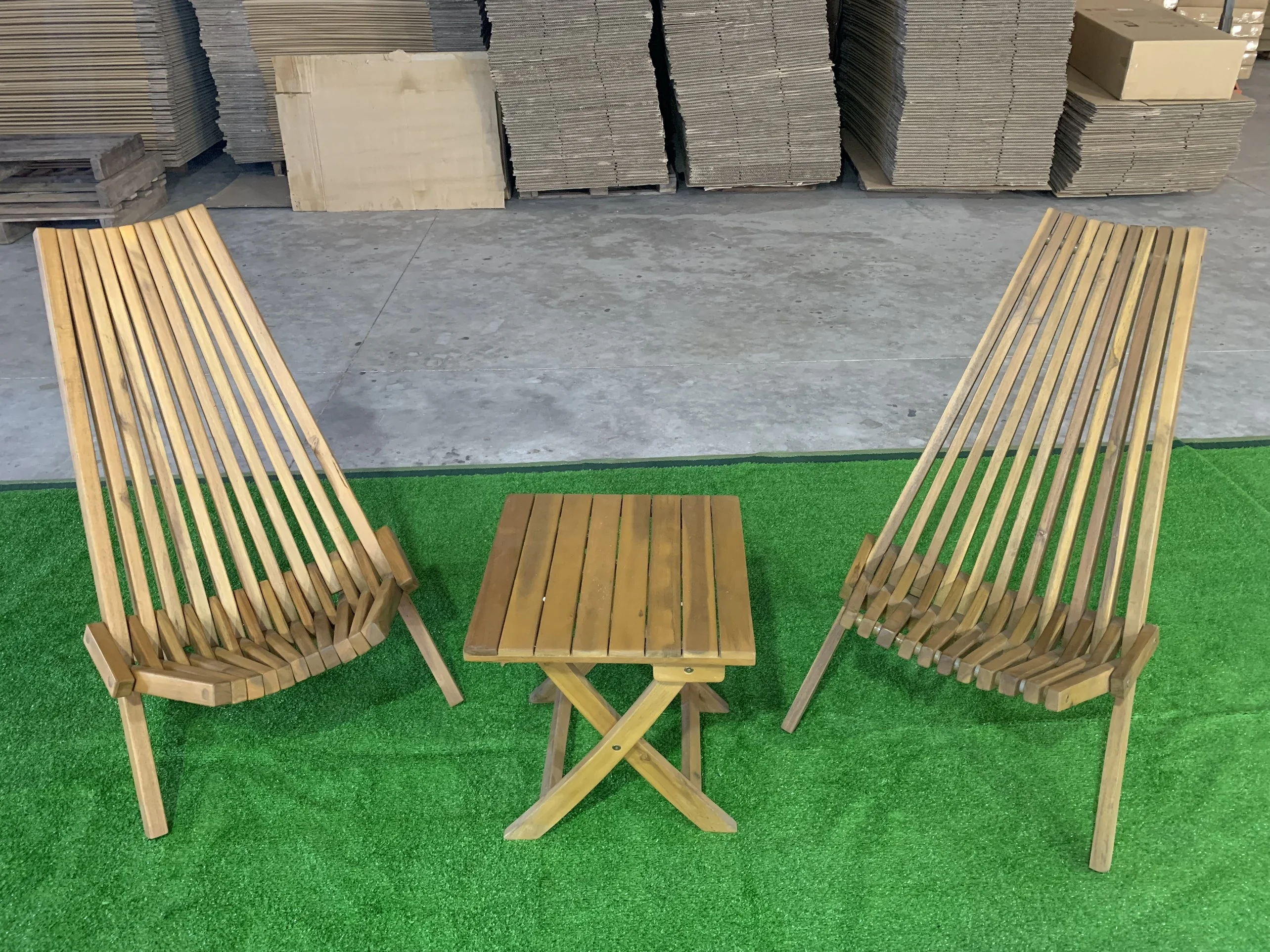 High quality Vietnamese Acacia wood  Outdoor fishing chair / Camping wooden beach chair