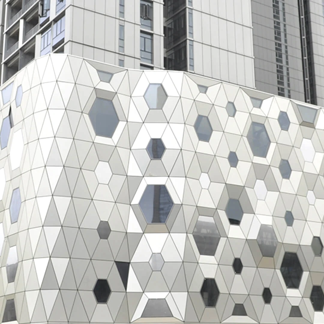 Gymnasium  Gas Station Wall Cladding Aluminum Composite Panels Wall Mount True Flat Android Industrial Panel