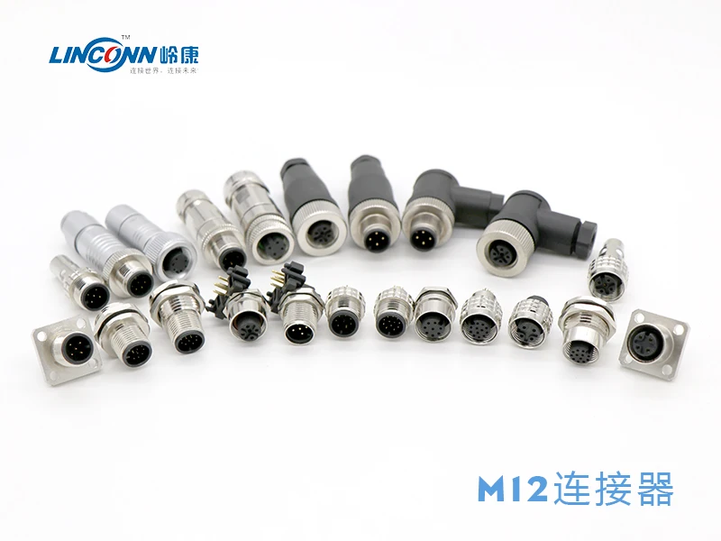 Chinese manufacturer M12 square socket connector wire cable circular connector