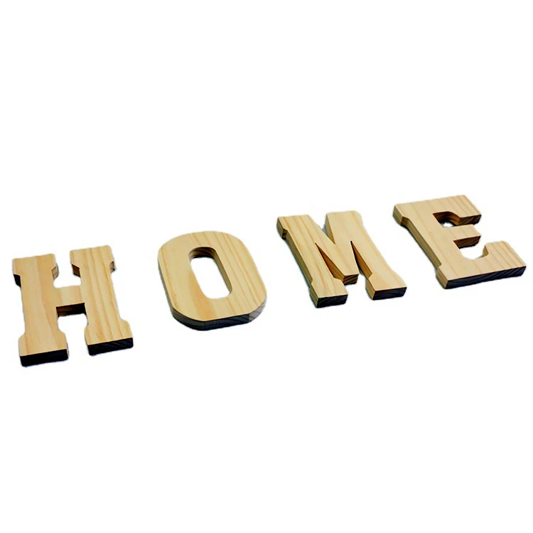 
Wholesale wood letters standing 5.75*0.75*7.75inches painted wooden letters alphabet number for table decor items 