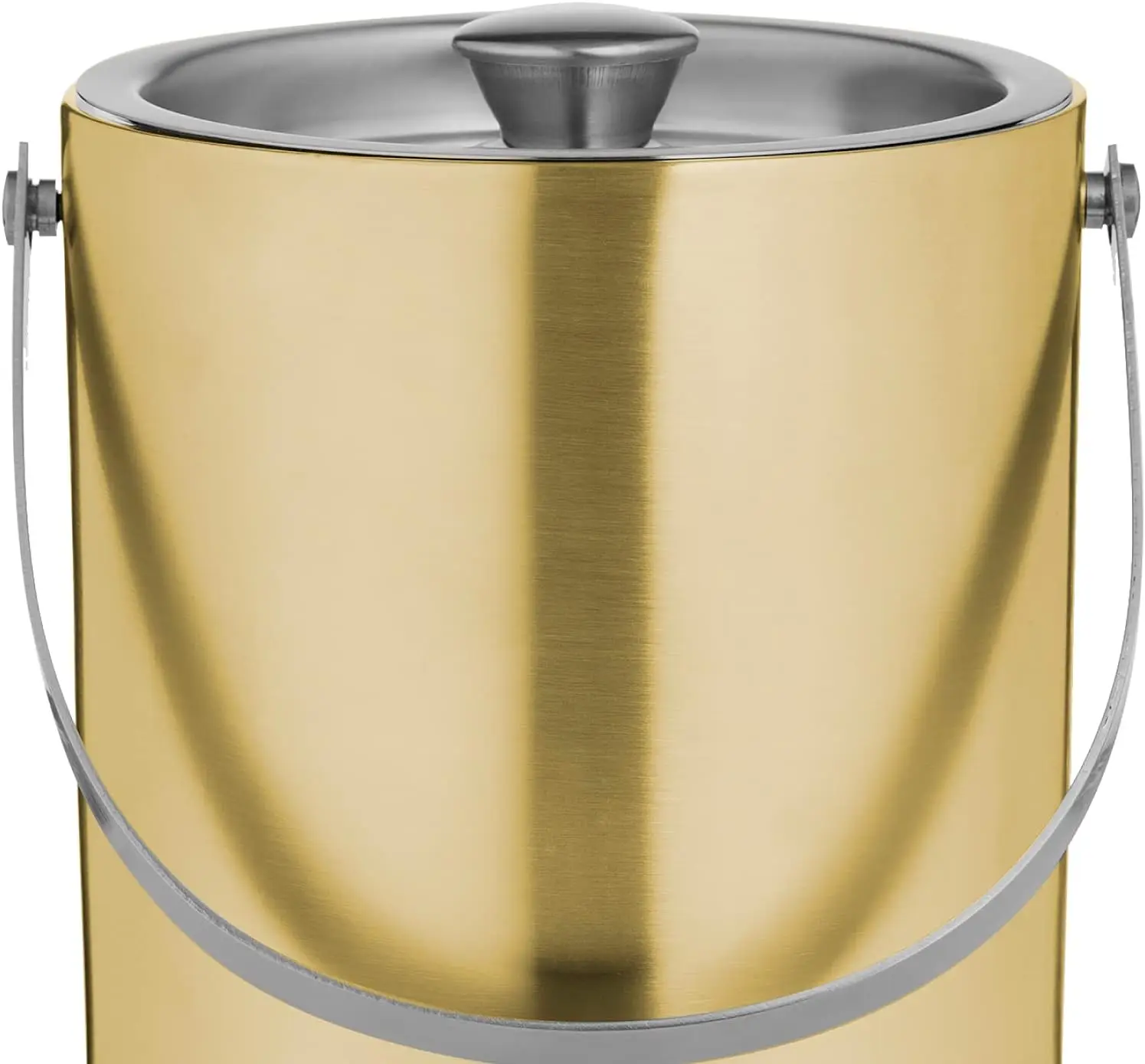 Gold 304 Stainless Steel 1.5L Ice Bucket With Handle Beer And Champagne Ice Bucket