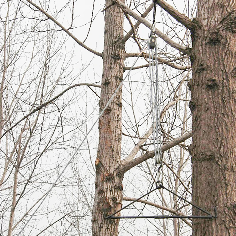 Pulley system with automatic self outdoor other hunting accessories hanging prey