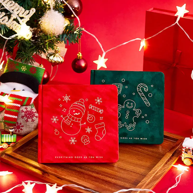 New Suede Christmas Design Notebook For Student Gift Stationery Ins Diary Square Writing Books