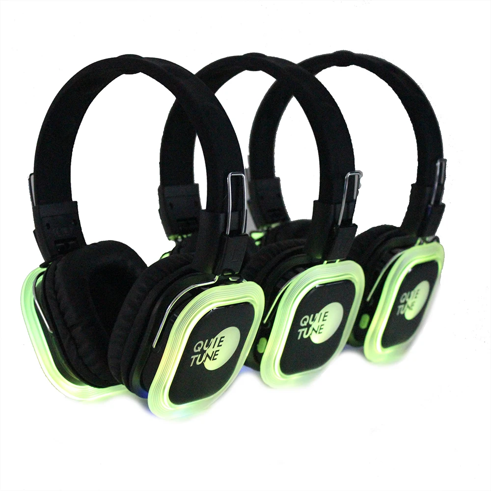 F39 500M wholesale Silent Disco Headphone control distance Quiet Party headset Stereo silent disco earphone
