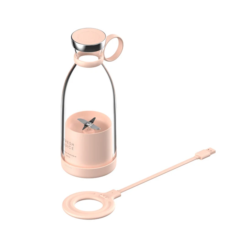 Electric Mini Portable Juicer Cup Bottle Travel Wireless Charging Fruit Mixer Blender