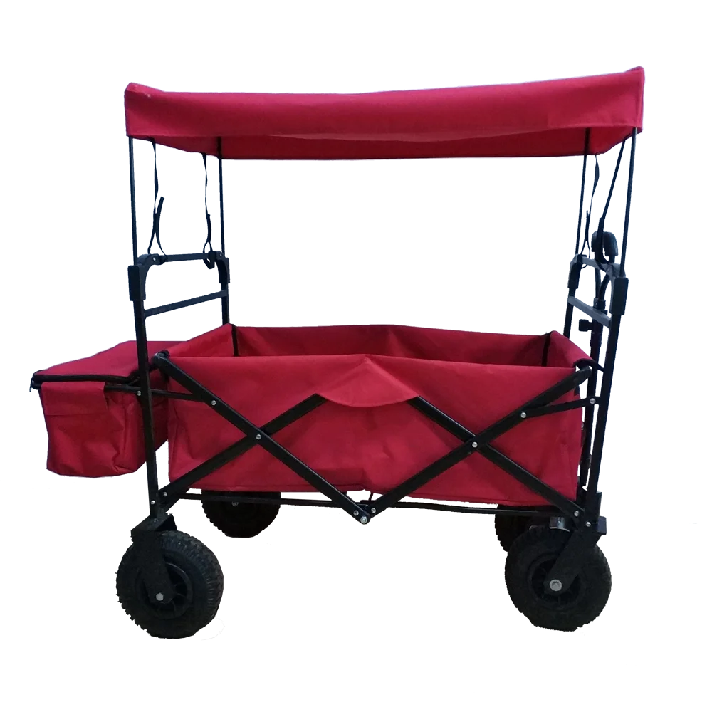 
Pneumatic wheel foldable wagon cart with break and cover 