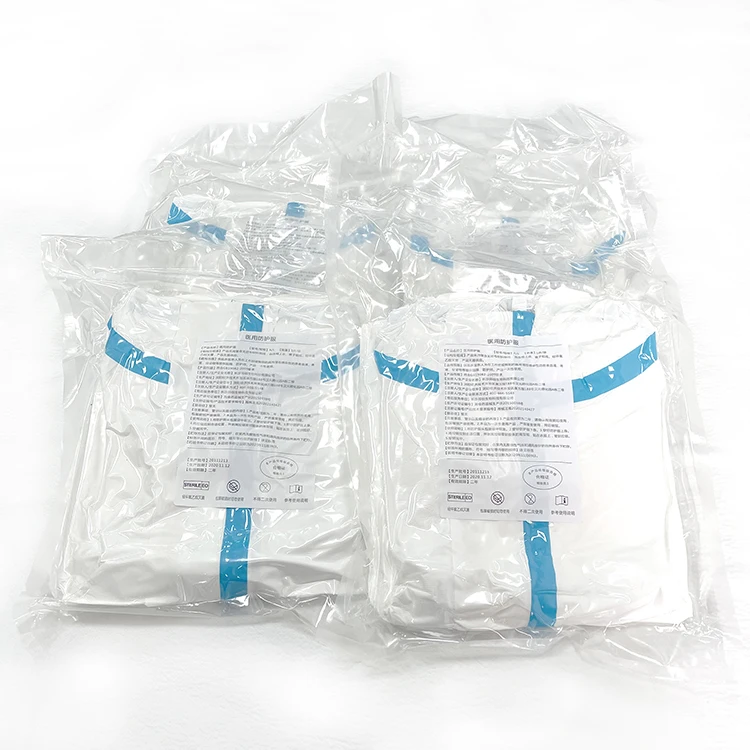 Disposable protective coverall suit Medical GB19082-2009 Standard disposable clinical protective suit breathable