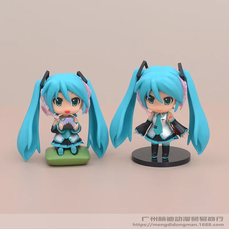 6 Hatsune Q Version Girl Series Hand Model Blind Box Twist Machine Cake Decoration Action Figures