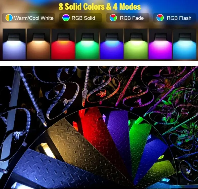 Solar Wall Lights Outdoor Decorative Garden Patio Household Rainproof Up and Down Glowing Outdoor Decorative Fence Lights