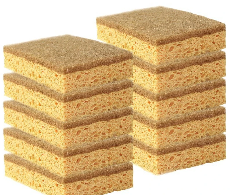 Environmental Hemp Coconut Cellulose A Scrub Sponge Wood Pulp Sponge Dishcloth Dish Wash Kitchen Loofah Cellulose Sponge
