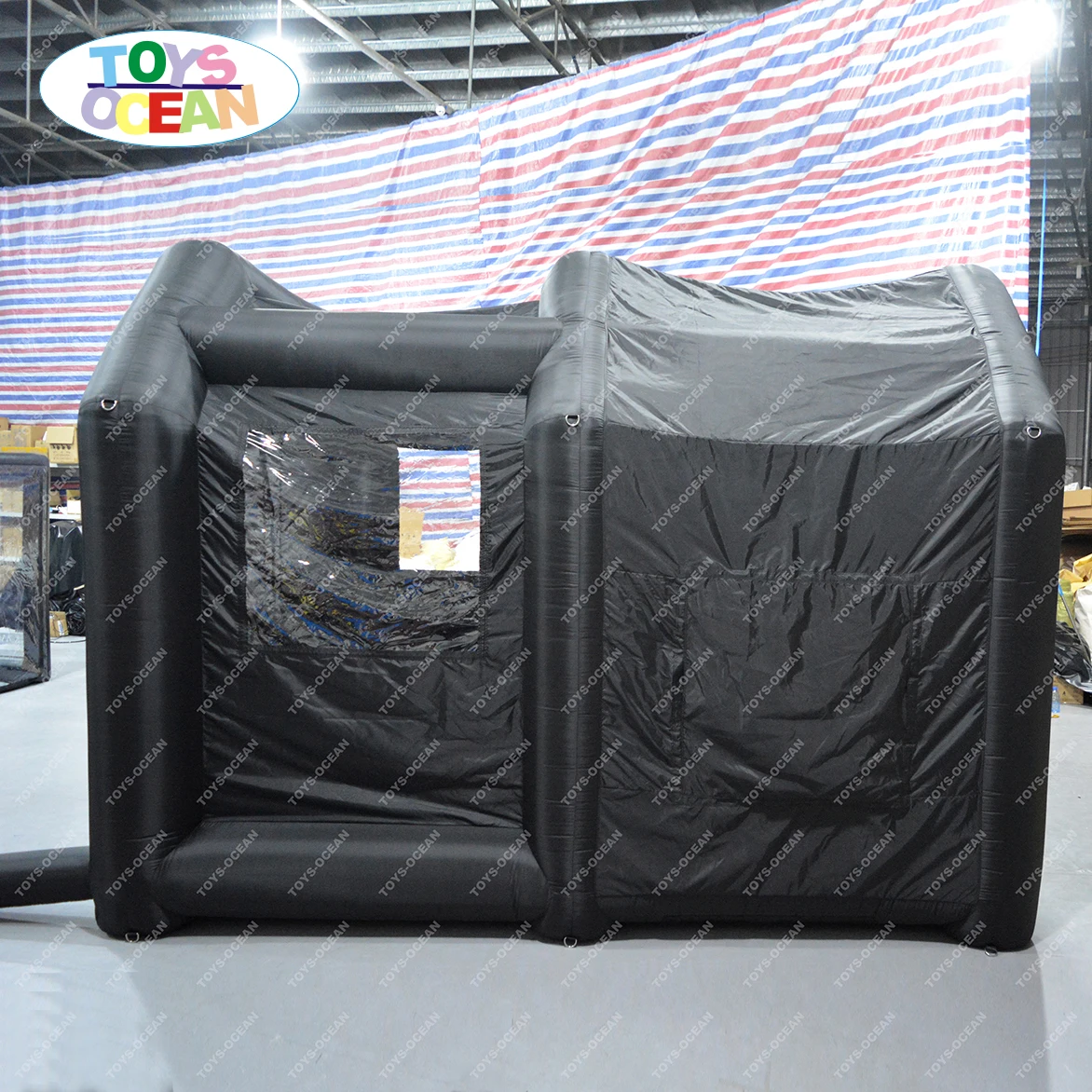 mini black portable spray paint inflatable car spray booth car repair mobile paint tent