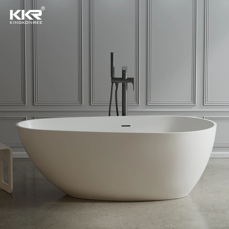 Artificial stone bathing tub Freestanding corner tub Solid surface shower tub