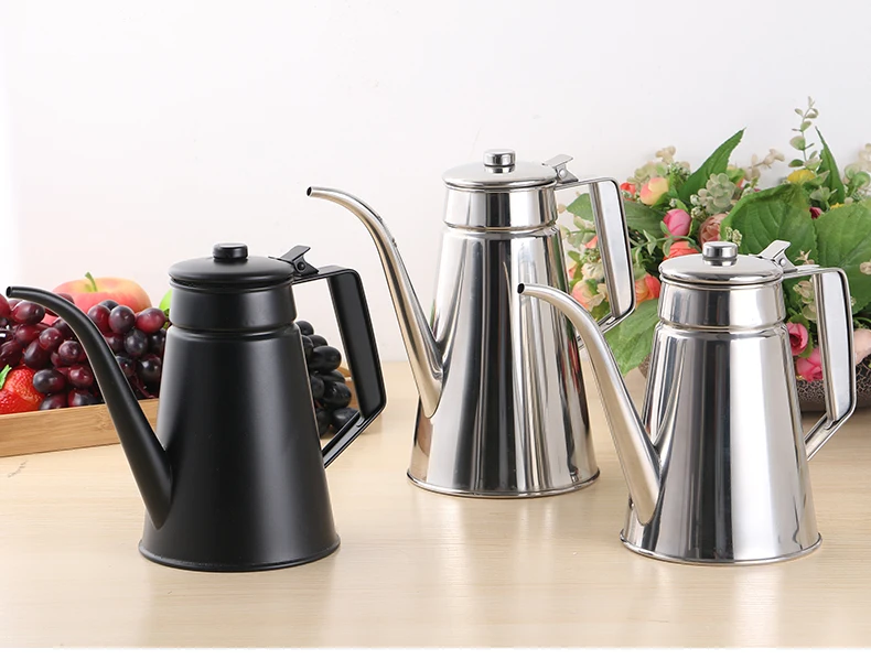 Household Kitchen Tools Sus 304 Stainless Steel Sauce Vinegar Kettle Oil Bottle Seasoning Pot Oilcan