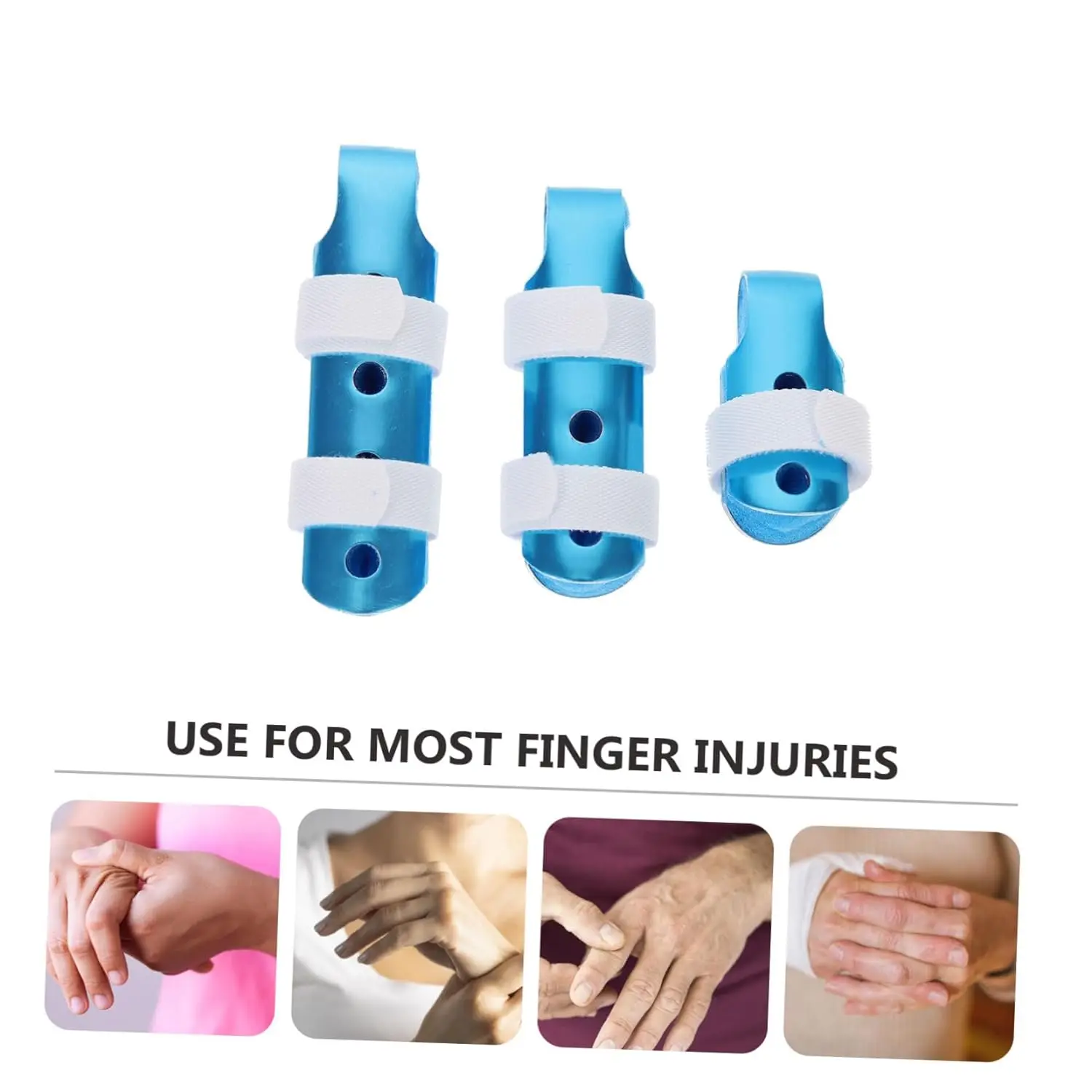 Anthrive Foam Padded First Aid Aluminum Alloy Medical Finger Splints Thumb Splint For Broken Injured Fingers Stabilization