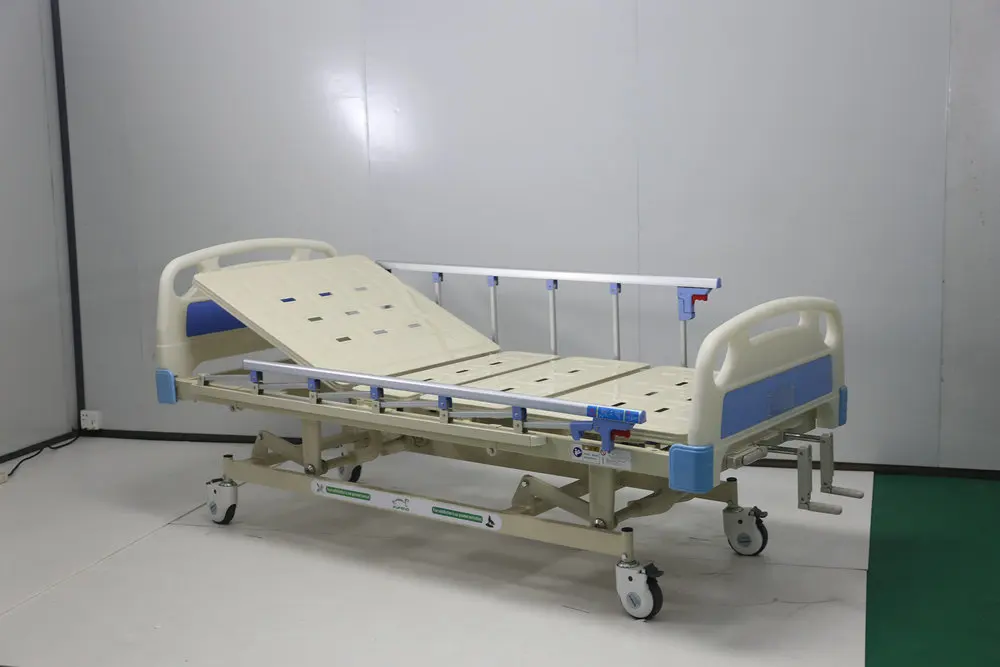 Three Function 3 crank hospital bed with Central brake system