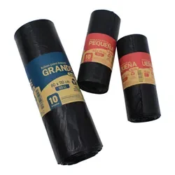 Heavy Duty Recycled Large Portable Polyethylene Black Rubbish Bag Refuse Sacks Hdpe Plastic Garbage Bags