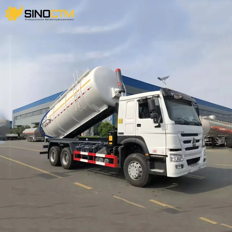 Sinotruk 290hp 10wheel heavy duty jetting and suction sewage pump tank truck