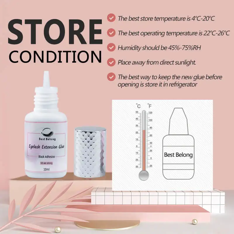 Wholesale Lash Glue Strong Low Fume Quick 0.5 Second Waterproof  Eyelash Extension Glue 0.5s Glue 8 9 Week Retention BestBelong