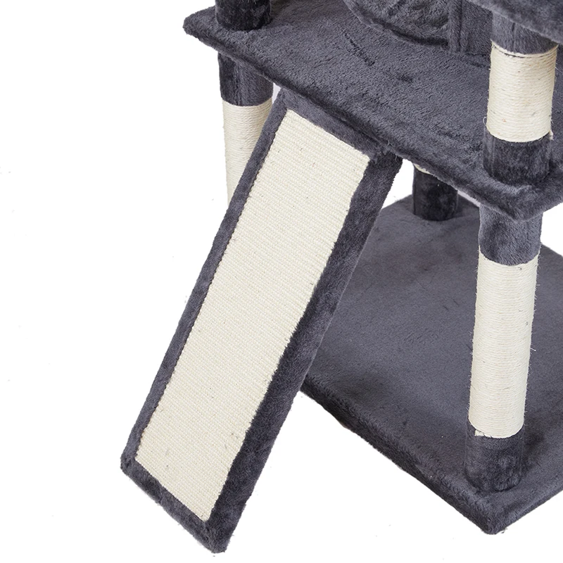 Basics Cat Tower with Hammock and Scratching Posts for Indoor Cats