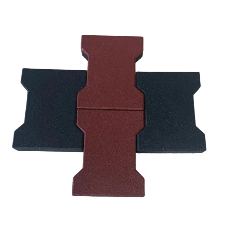 I-Shaped Dog Bone Rubber Floor Tiles Outdoor Wear-Resistant Non-Slip Thickness 25mm-25mm Floor Tiles