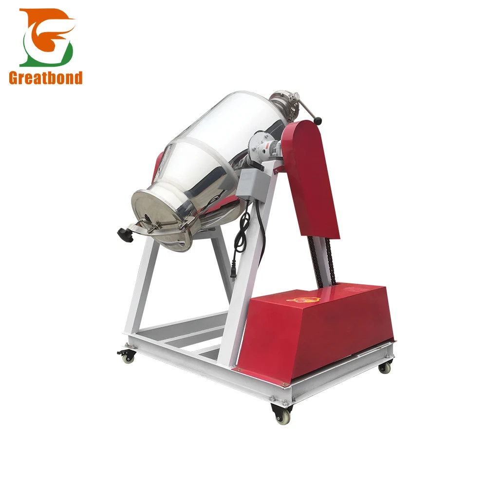 Best-Selling SUS304/201 Electric Waist Drum Mixer Chemical Powder Mixing Machine