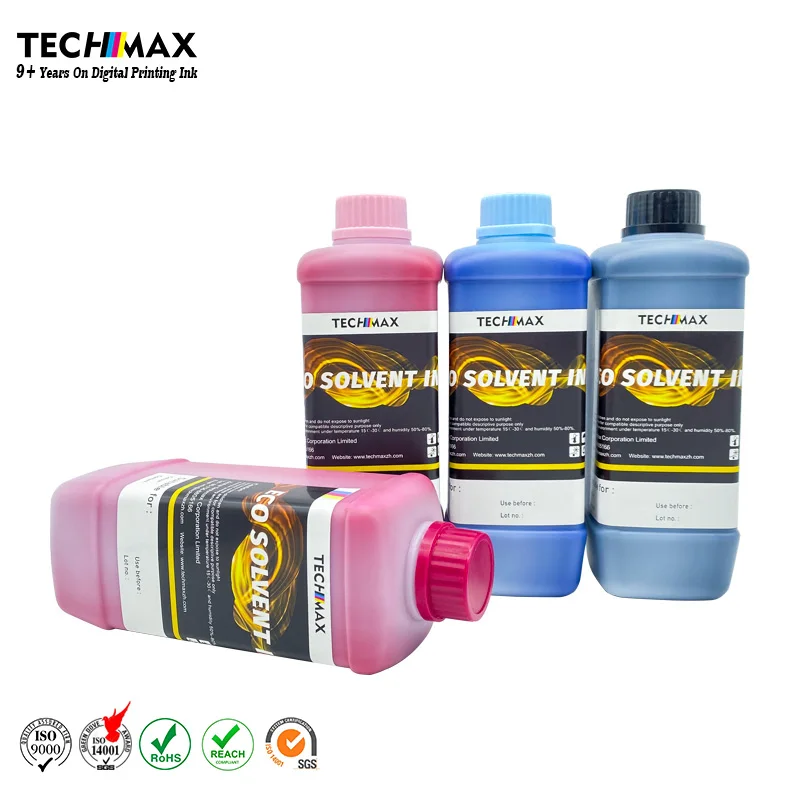 1000ml fluency printing vivid color outdoor advertisement ink for epson print head Eco solvent ink