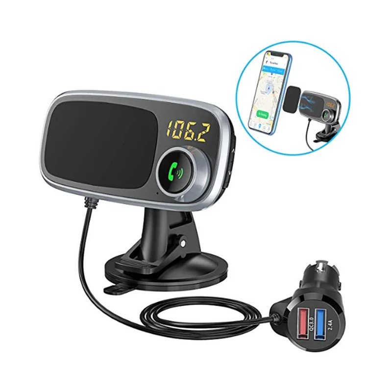 
2021 New Arrival Charger FM Bluetooth Transmitter Car Bluetooth Car Kit, Car Mp3 Player toys With Typc C 
