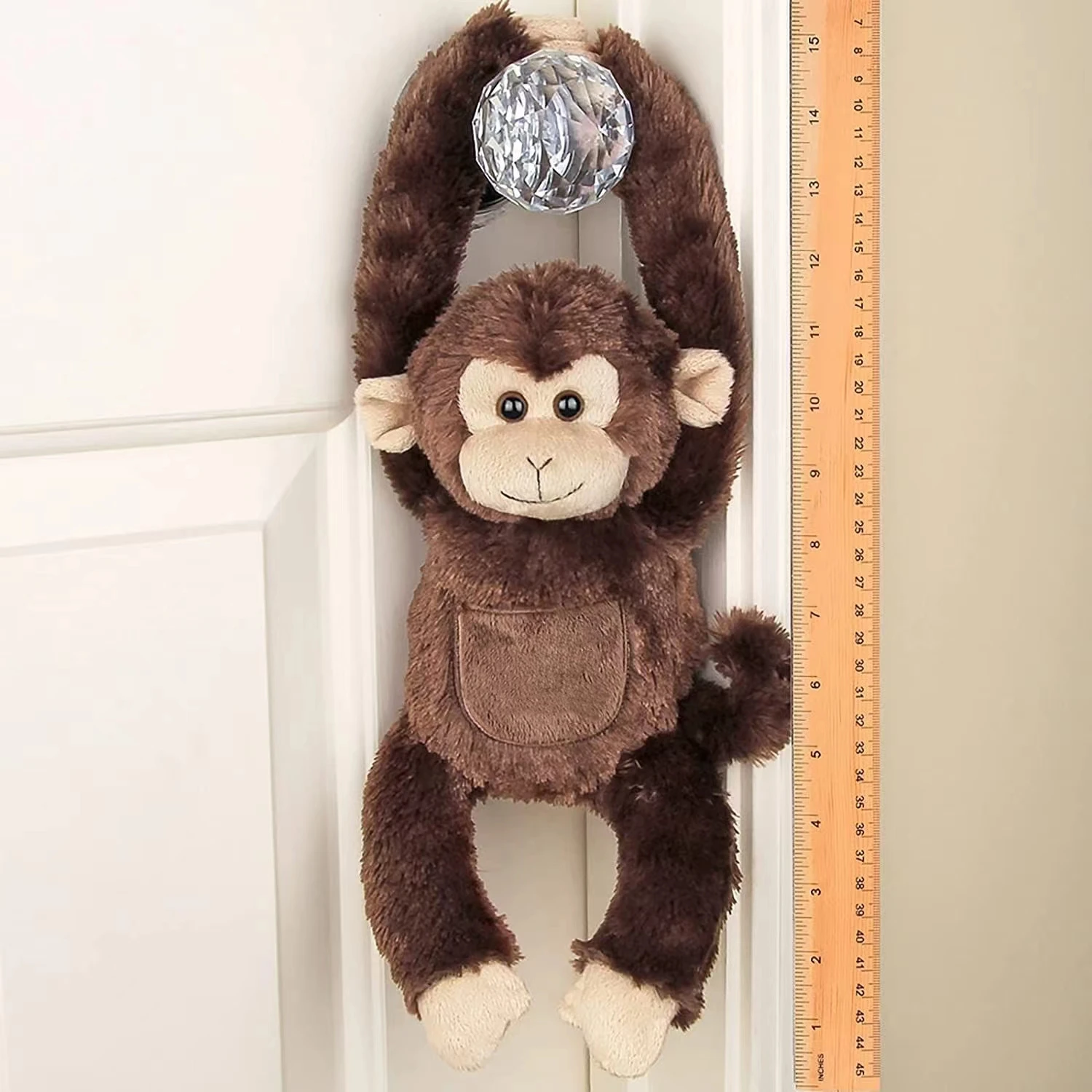 Customized any size brown soft monkey doll with small pocket stuffed animal toy plush monkey OEM design professional factory