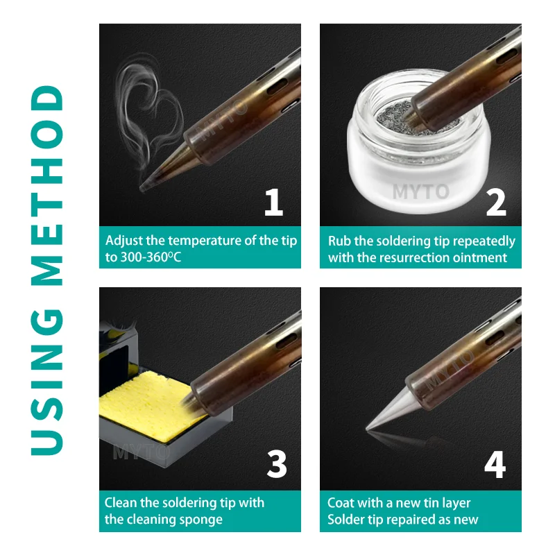 Myto Repair welding nozzle oxide layer Soldering iron head resurrection paste cleaning soldering iron head