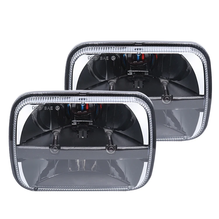 H4 Play & Plug Headlight 5x7 Led Head Light For Jeep Cherokee XJ For Wrangler YJ Truck