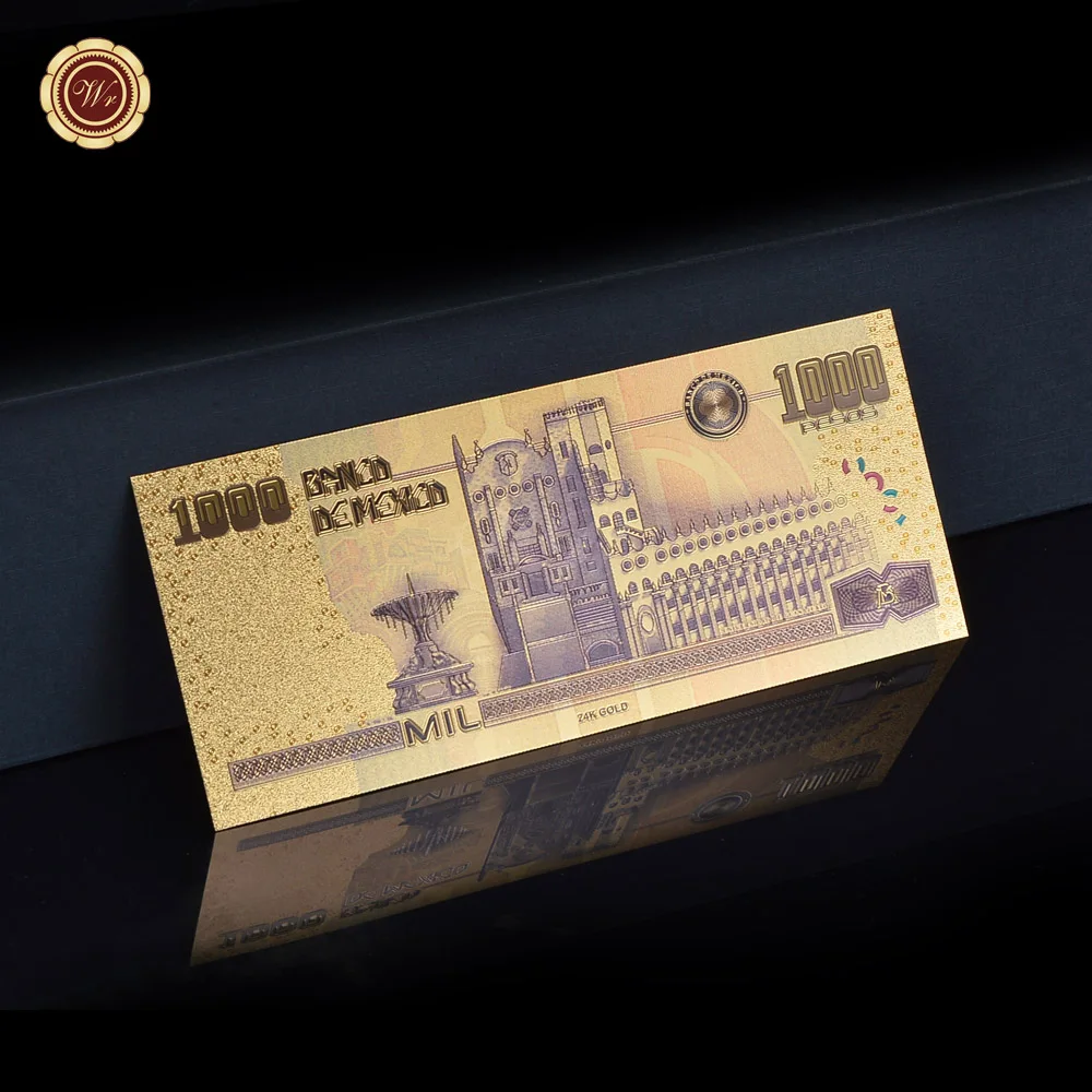 Custom Non-currency Collectible Paper banknotes Mexico Paper banknotes Bank Note Bills 24k Gold Banknote dollars