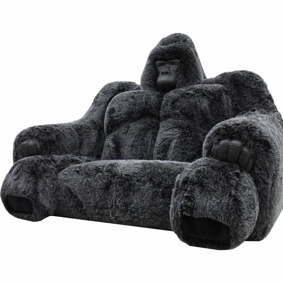 Luxury Modular Gorilla Animal Designer Cartoon Shape Sectional Sofa High Quality King Kong Sofa Hotels Halls Corner Villas Kings