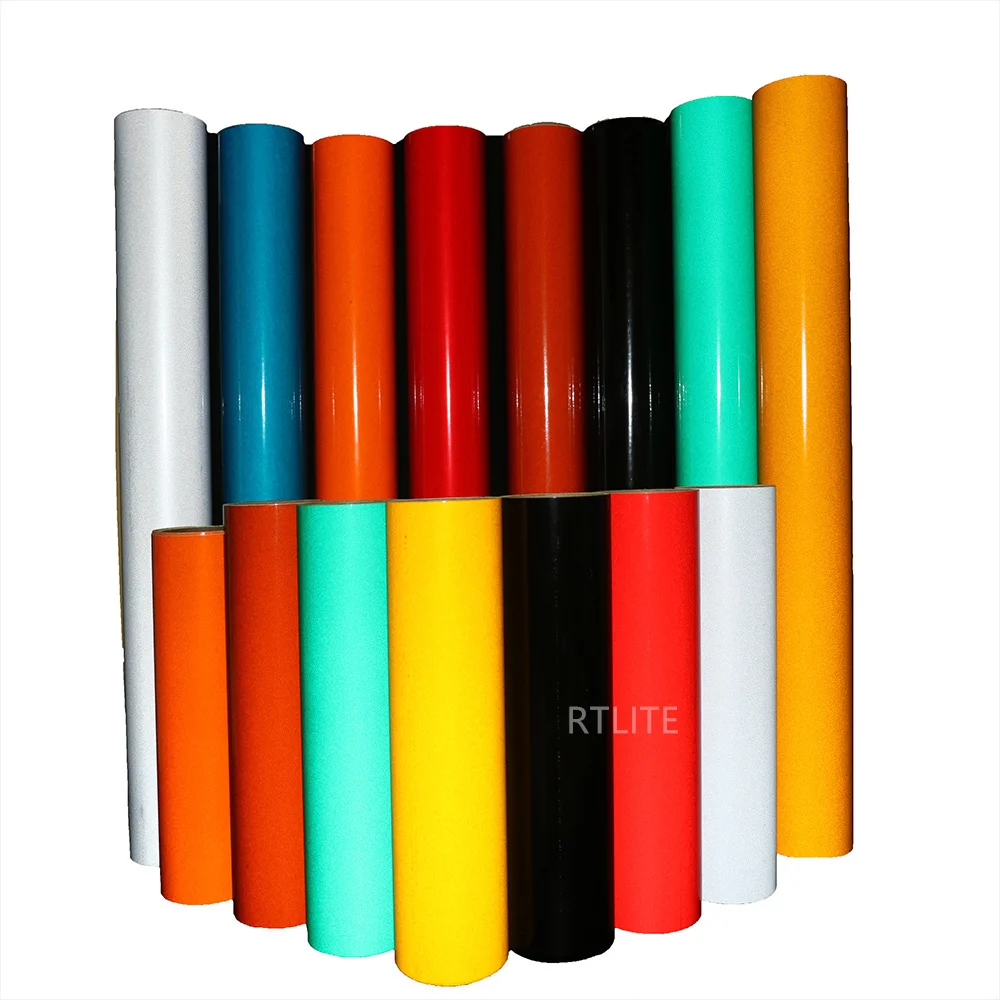 Commercial Grade Self Adhesive Advertisement Grade Glass Bead Reflective Vinyl Sticker Sheeting Rolls