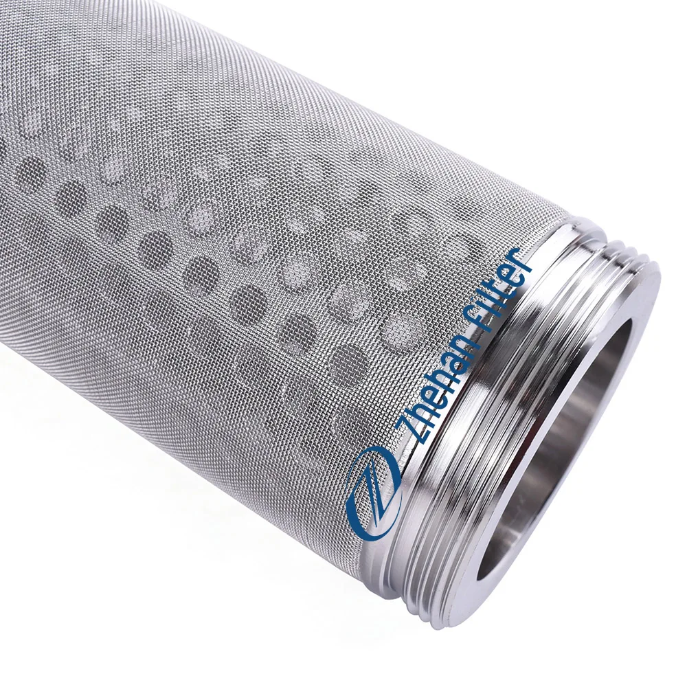 304 316 316L stainless steel metal mesh cartridge industrial water treatment  filter cylinder  perforated cardboard filters