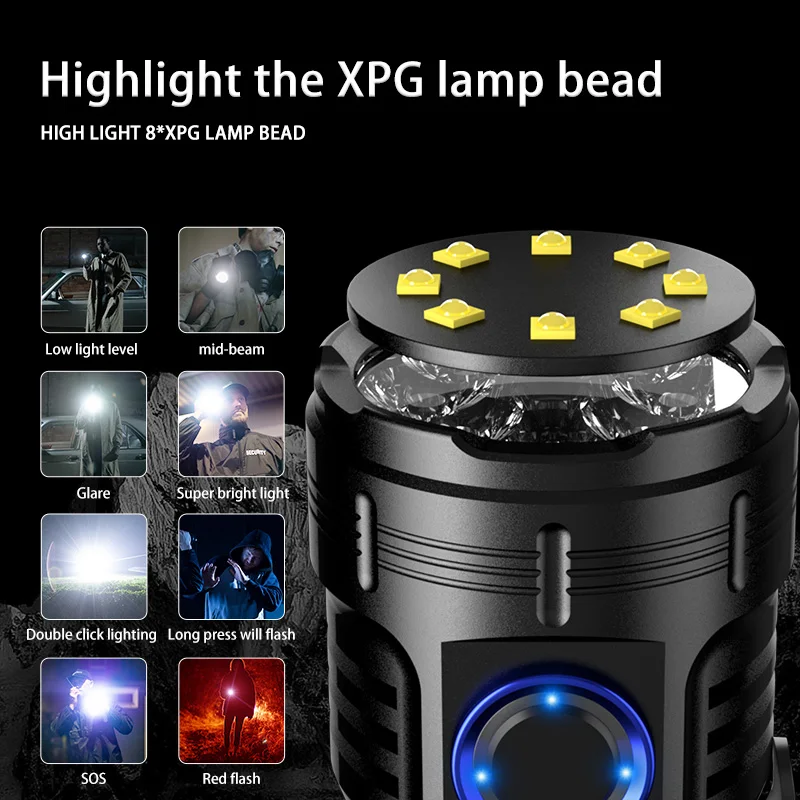 High Quality Wholesale Mini LED Strong Light Universal Convenient Small Multifunctional Rechargeable Flashlight