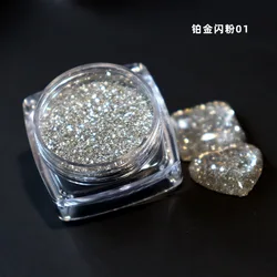 Wholesale 6 Color 1kg/Bag Nail Gradient Broken Diamond Pink Platinum Glitter For Nail Crystal Diamond Powder