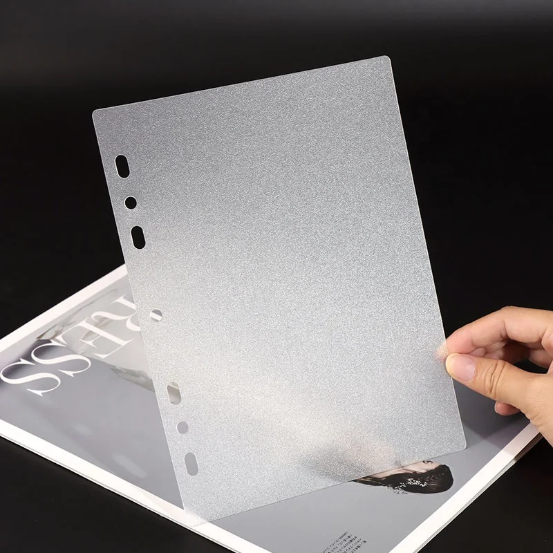 Book dividers frosted card separator plastic comic dividers 5 sheets a5 7-ring translucent pp refillable page planner inserts