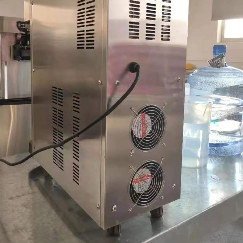 Stainless Steel Chinese Swirl Soft Ice Cream Machine Vertical Design Amusement Park Restaurant Use for Sale