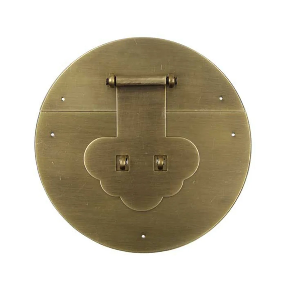 Hardware accessories Pure Copper Old Type Wooden Box Copper Lock Brand Camphor Wooden Box Copper Fittings hasp AD012