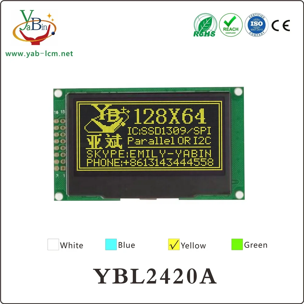 2.42 inch 128X64 Monochrome Oled Display Panel