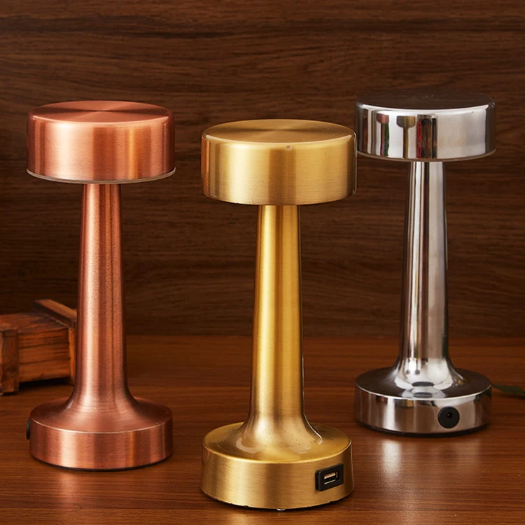 Personality Fashion Decoration Acrylic Iron USB Charging Touch Control Coffee Party LED Table Lamp