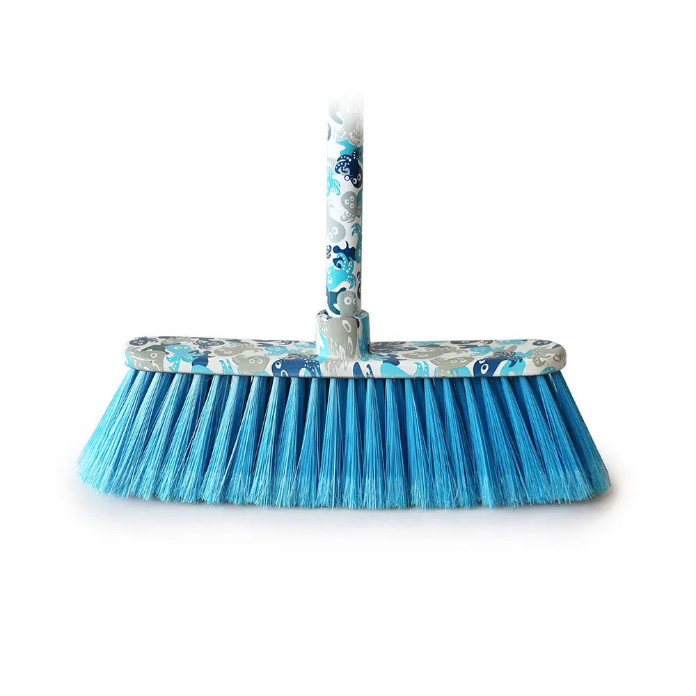 
the newest China wholesale hotel cleaning long handle soft plastic broom good price 