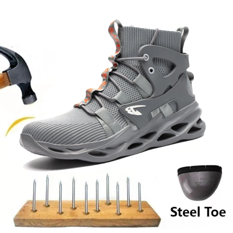 2021 Ready To Ship New Men Sports Brand Safety Shoes Industrial Summer Design Work Shoes For Workers