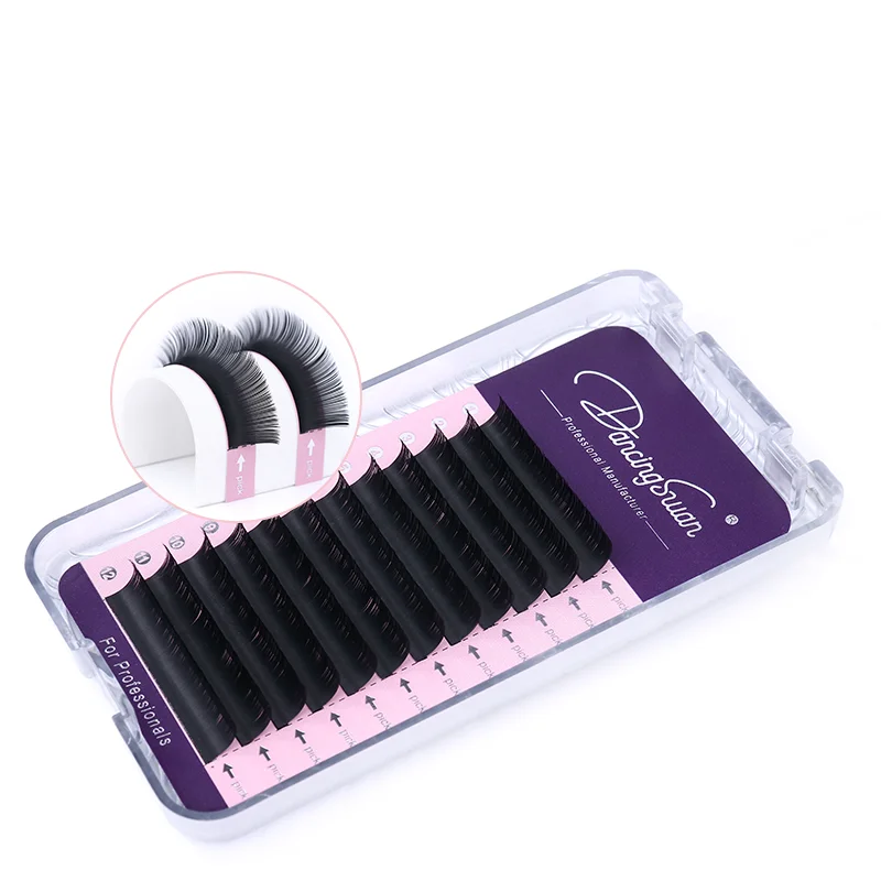 made in china supplier beautiful handmade 0.15 0.10 ellipse flat cashmere volume eyelash extensions