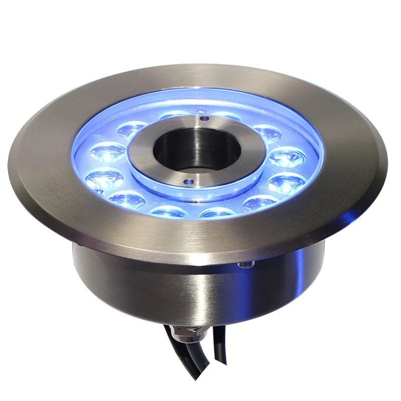 IP68 Waterproof Stainless Steel Multi Color RGB DMX Control pump Underwater Fountain Nozzle Lights